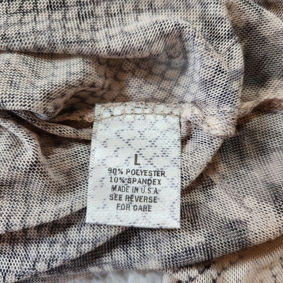 2000s Wet Seal Sheer Snake Skin Bodysuit sz L - Picture 4 of 6